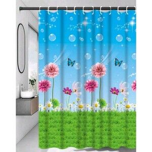 Floral Butterfly Shower Curtain